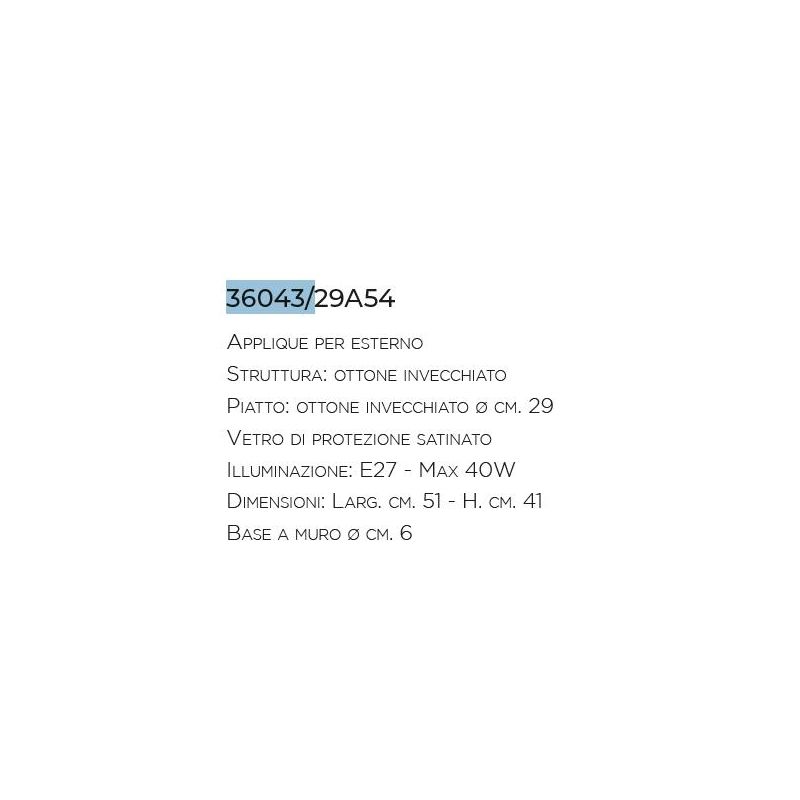 APPLIQUE OTTONE INVECCHIATO IMAS - Cristalensi Shop Online