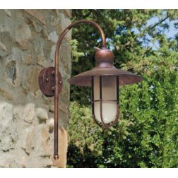 LAMPADA DA PARETE PER ESTERNI IP44 IN OTTONE INVECCHIATO PRODOTTA IN ITALIA DALLA IMAS IMAS - Cristalensi Shop Online