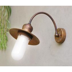 APPLIQUE DA ESTERNI IP44 IN OTTONE INVECCHIATO CON VETRO SATINATO MADE IN ITALY IMAS - Cristalensi Shop Online 2