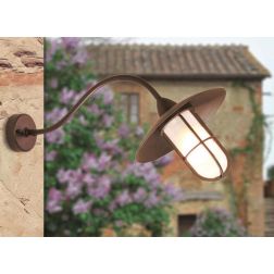 APPLIQUE CON GABBIA DA ESTERNI IP44 IN OTTONE INVECCHIATO MADE IN ITALY IMAS - Cristalensi Shop Online 2