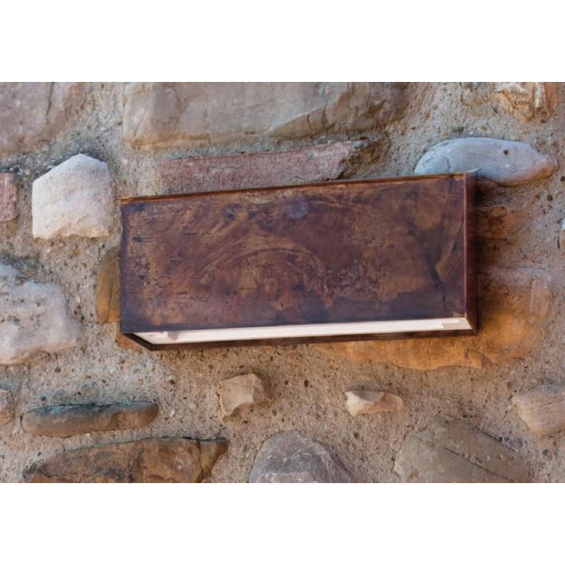 APPLIQUE A CASSETTA RUSTICA DA ESTERNI IP23 IN OTTONE INVECCHIATO MADE IN ITALY IMAS - Cristalensi Shop Online