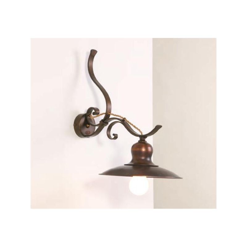 APPLIQUE RUSTICA IN FERRO BATTUTO CON PIATTO D29 MADE IN ITALY DELLA IMAS IMAS - Cristalensi Shop Online
