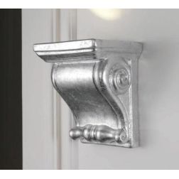 APPLIQUE CAPITELLO IN TERRACOTTA FOGLIA ARGENTO DECORATA A MANO IN ITALIA DALLA IMAS IMAS - Cristalensi Shop Online 2