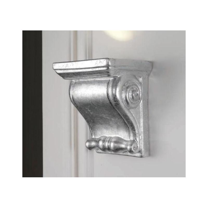 APPLIQUE CAPITELLO IN TERRACOTTA FOGLIA ARGENTO DECORATA A MANO IN ITALIA DALLA IMAS IMAS - Cristalensi Shop Online