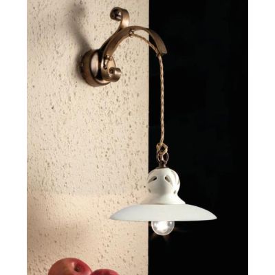 APPLIQUE IN STILE RUSTICO CON PIATTO IN TERRACOTTA INTAGLIATA PRODOTTO IN ITALIA DALLA IMAS IMAS - Cristalensi Shop Online