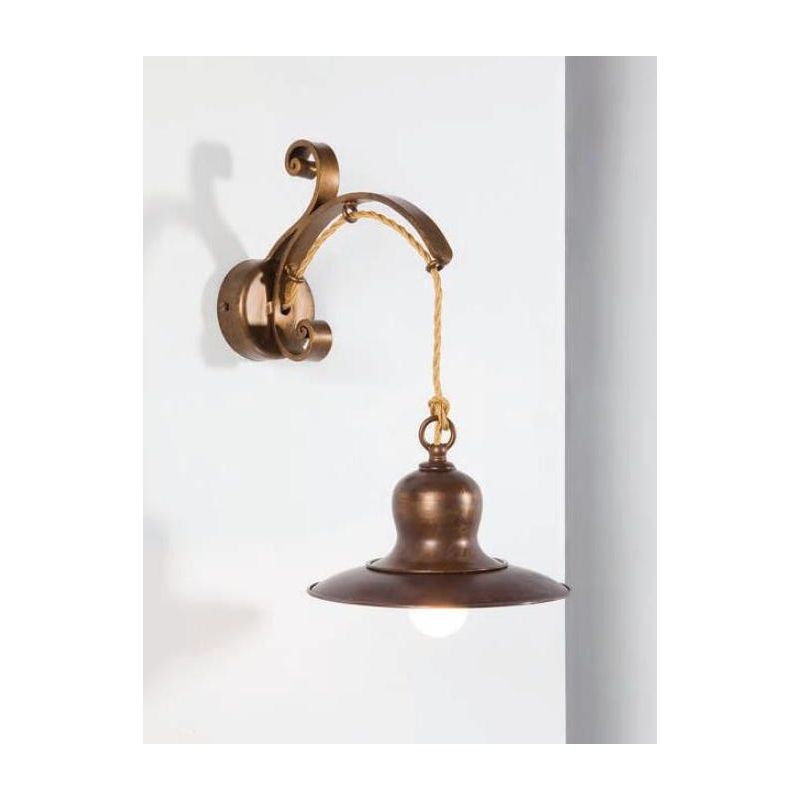 APPLIQUE RUSTICA IN OTTONE E FERRO BATTUTO PIATTO D20 MADE IN ITALY DELLA IMAS IMAS - Cristalensi Shop Online
