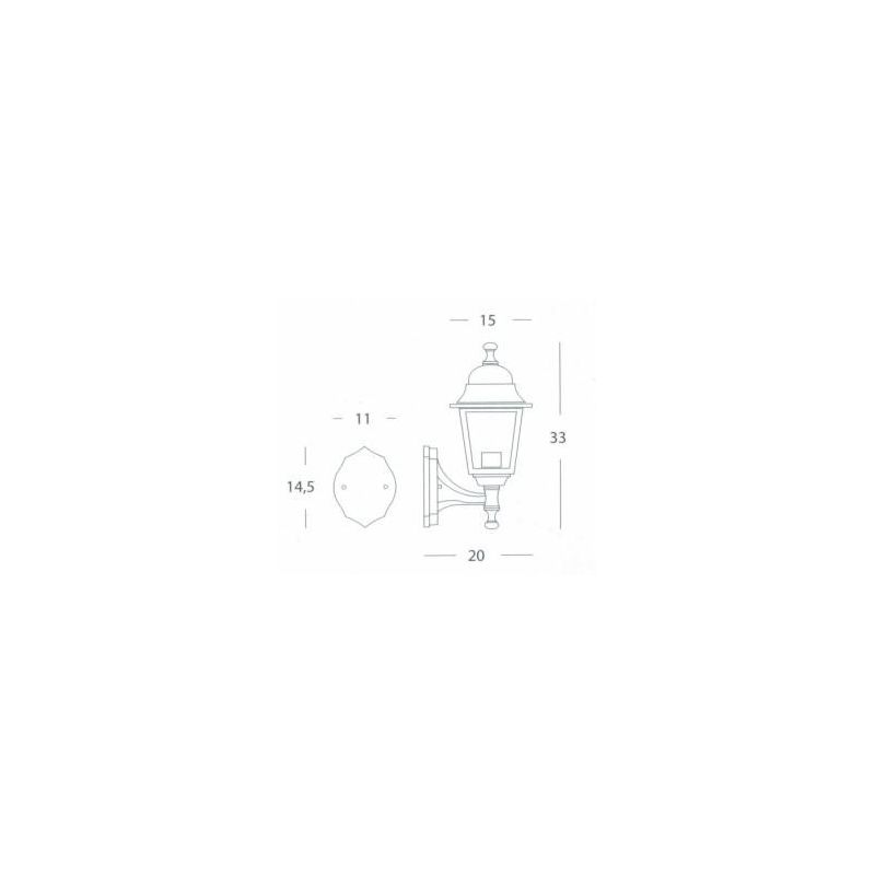 NANO LANTERNA BIANCA O NERA ESTERNO ALLUMINIO DIFFUSORI VETRO ECONOMICA Sovil - Cristalensi Shop Online
