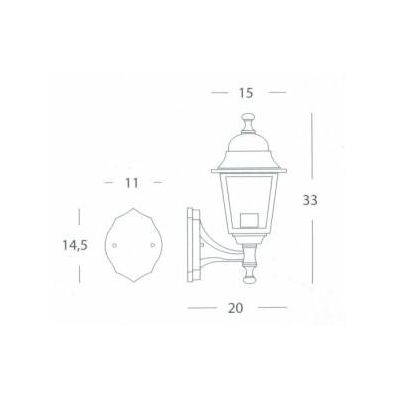 NANO LANTERNA BIANCA O NERA ESTERNO ALLUMINIO DIFFUSORI VETRO ECONOMICA Sovil - Cristalensi Shop Online