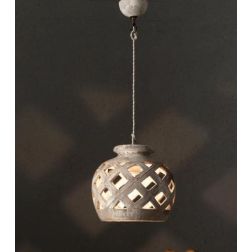 SOSPENSIONE A LANTERNA RUSTICA IN TERRACOTTA INTAGLIATA PRODOTTA A MANO IN ITALIA IMAS - Cristalensi Shop Online 2