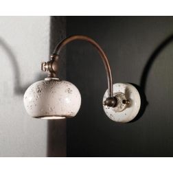 APPLIQUE IN TERRACOTTA E BRACCIO IN OTTONE CON SNODO IN STILE RUSTICO DELLA IMAS IMAS - Cristalensi Shop Online 2