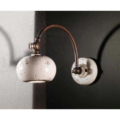 APPLIQUE IN TERRACOTTA E BRACCIO IN OTTONE CON SNODO IN STILE RUSTICO DELLA IMAS IMAS - Cristalensi Shop Online