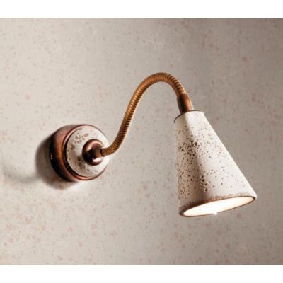 APPLIQUE IN TERRACOTTA E BRACCIO FLESSIBILE IN OTTONE IN STILE RUSTICO DELLA IMAS IMAS - Cristalensi Shop Online