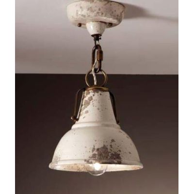 PLAFONIERA RUSTICA IN TERRACOTTA DECORATA A MANO IN ITALIA DALLA IMAS IMAS - Cristalensi Shop Online