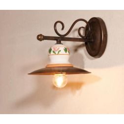 APPLIQUE IN OTTONE INVECCHIATO CON PARTICOLARI IN CERAMICA MADE IN ITALY IMAS - Cristalensi Shop Online 2