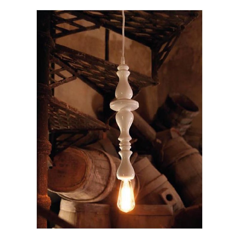 PICCOLA SOSPENSIONE A CANDELABRO VINTAGE IN CERAMICA MADE IN ITALY DELLA IMAS IMAS - Cristalensi Shop Online