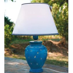 LAMPADA DA TAVOLO IN CERAMICA CON STELLINE TRAFORATE CON PARALUME MADE IN ITALY IMAS - Cristalensi Shop Online 2