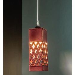 SOSPENSIONE VINTAGE CON CILINDRO IN TERRACOTTA INTAGLIATA PRODOTTA IN ITALIA DALLA IMAS IMAS - Cristalensi Shop Online 2