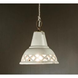 SOSPENSIONE SINGOLA VINTAGE IN TERRACOTTA INTAGLIATA PRODOTTA IN ITALIA DALLA IMAS IMAS - Cristalensi Shop Online 2