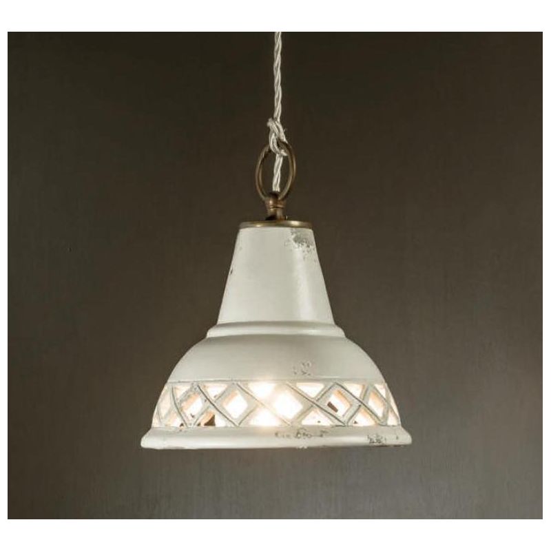 SOSPENSIONE SINGOLA VINTAGE IN TERRACOTTA INTAGLIATA PRODOTTA IN ITALIA DALLA IMAS IMAS - Cristalensi Shop Online