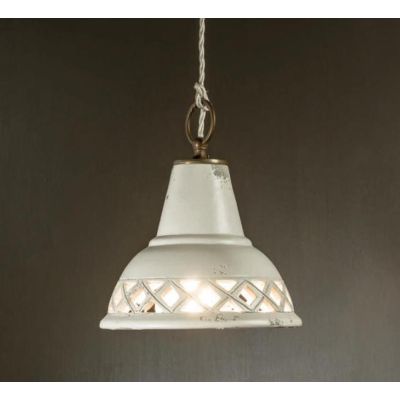 SOSPENSIONE SINGOLA VINTAGE IN TERRACOTTA INTAGLIATA PRODOTTA IN ITALIA DALLA IMAS IMAS - Cristalensi Shop Online