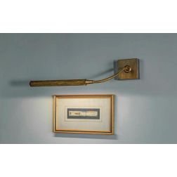 LAMPADA DA PARETE DA SPECCHIO IN OTTONE INVECCHIATO CON BRACCIO FLESSIBILE MADE IN ITALY IMAS - Cristalensi Shop Online 2