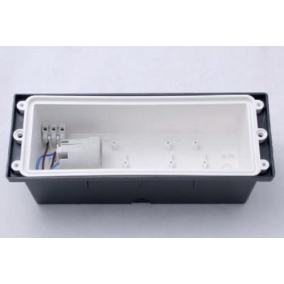 LETI 300 INCASSO IN RESINA NERA, BIANCA O GRIGIA E SCHERMO BIANCO IP66 CON PORTALAMPADE 1XE27 DARK LIGHT - Cristalensi Shop Onli