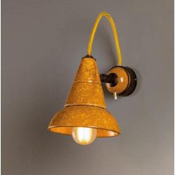 APPLIQUE SPOT IN TERRACOTTA CON SNODO E PULSANTE DI ACCENSIONE SU BASE PRODOTTO IN ITALIA IMAS - Cristalensi Shop Online 2