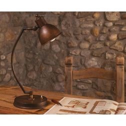 LAMPADA DA TAVOLO IN OTTONE INVECCHIATO CON SNODO MADE IN ITALY DELLA IMAS IMAS - Cristalensi Shop Online 2