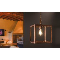 SOSPENSIONE A LANTERNA IN OTTONE INVECCHIATO PRODOTTA IN ITALIA DALLA IMAS IMAS - Cristalensi Shop Online 2