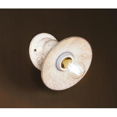 LAMPADA DA PARETE RUSTICA IN TERRACOTTA CON PIATTINO PRODOTTO IN ITALIA IMAS - Cristalensi Shop Online