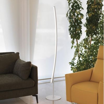 BOW PIANTANA MODERNA AD ARCO LED 26W LUCE 3000K IN ALLUMINIO BIANCO, SABBIA O NERO Vivida International - Cristalensi Shop Onlin
