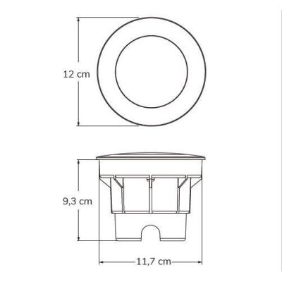 CECI 120 INCASSO CARRABILE IN RESINA GRIGIA O NERA IP67 CON LAMPADINA LED SOSTITUIBILE DARK LIGHT - Cristalensi Shop Online