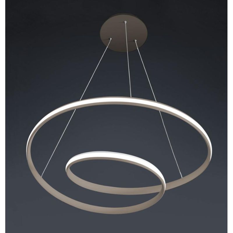 CIRCUIT SOSPENSIONE CON LED 40W DIMMERABILE BIANCA,SABBIA O NERA DIAMETRO CM 65 Vivida International - Cristalensi Shop Online