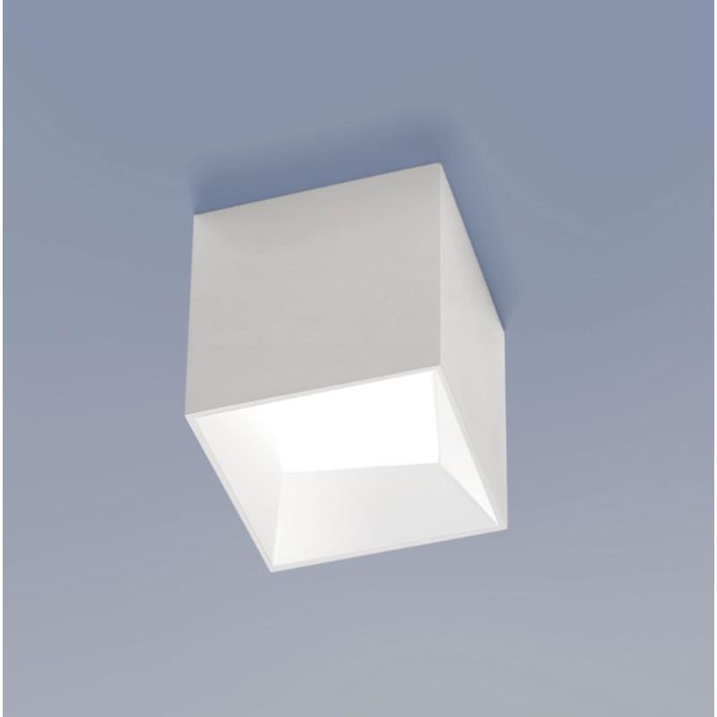 CUBE PLAFONIERA DA ESTERNO IP44 LED 11,5W LUCE 3000K ALLUMINIO BIANCO O NERO LUCE SOTTO Vivida International - Cristalensi Shop