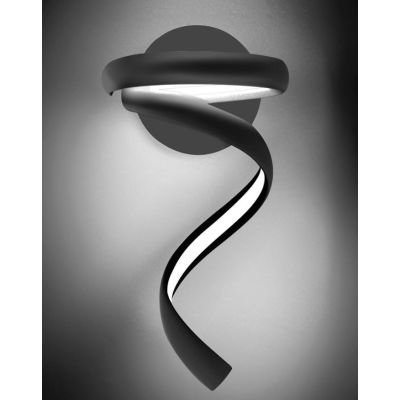 FLAME LAMPADA DA PARETE MODERNA LED 12W LUCE 3000K O 4000K COLORI BIANCO SABBIA O NERO Vivida International - Cristalensi Shop O