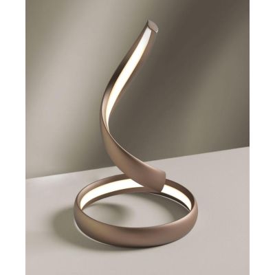 FLAME LAMPADA DA TAVOLO LED 12W IN ALLUMINIO BIANCO NERO O SABBIA DESIGN MODERNO Vivida International - Cristalensi Shop Online