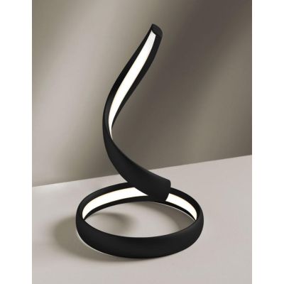 FLAME LAMPADA DA TAVOLO LED 12W IN ALLUMINIO BIANCO NERO O SABBIA DESIGN MODERNO Vivida International - Cristalensi Shop Online