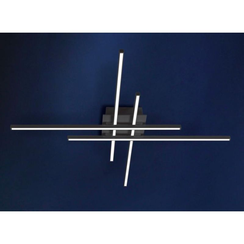 HASHTAG PLAFONIERA MODERNA BIANCA O NERA LED 42W LUCE 3000K DISEGNO A CROCE ORIGINALE Vivida International - Cristalensi Shop On