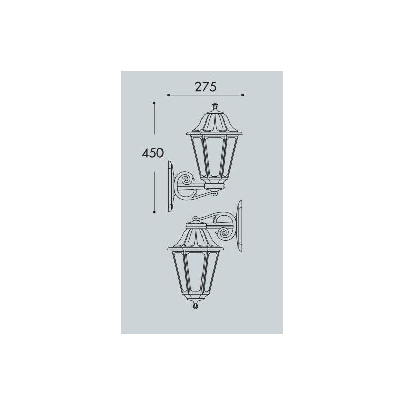 BISSO ANNA APPLIQUE IN RESINA BIANCO O NERO IP55 GIRATO IN BASSO O IN ALTO CLASSICO ECONOMICO DARK LIGHT - Cristalensi Shop Onli