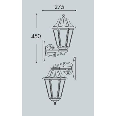 BISSO ANNA APPLIQUE IN RESINA BIANCO O NERO IP55 GIRATO IN BASSO O IN ALTO CLASSICO ECONOMICO DARK LIGHT - Cristalensi Shop Onli