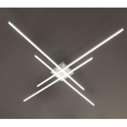 HASHTAG PLAFONIERA MODERNA BIANCA O NERA LED 56W LUCE 3000K DISEGNO A CROCE ORIGINALE Vivida International - Cristalensi Shop On 2