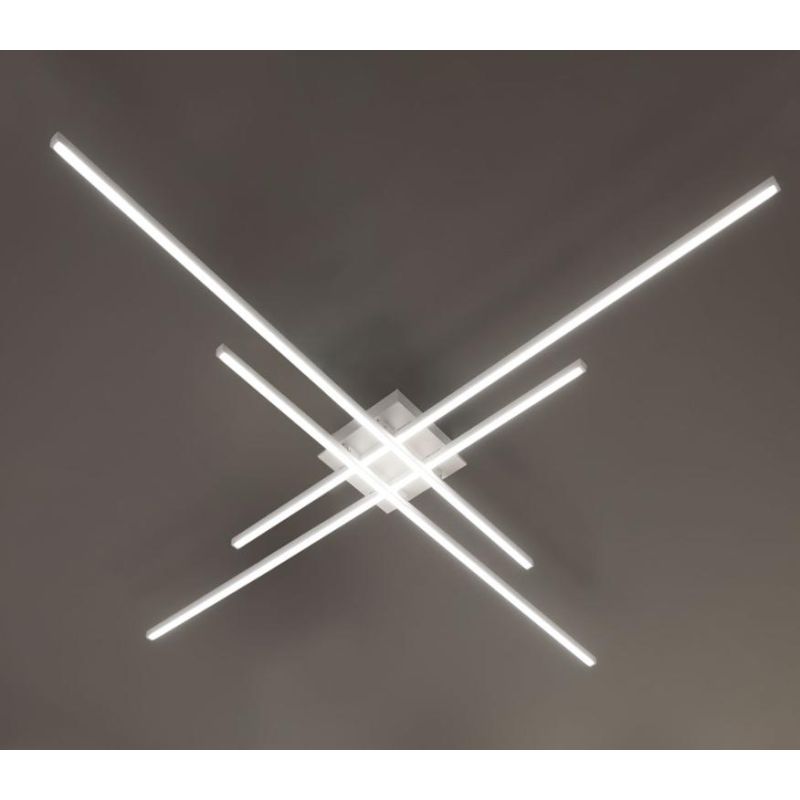 HASHTAG PLAFONIERA MODERNA BIANCA O NERA LED 56W LUCE 3000K DISEGNO A CROCE ORIGINALE Vivida International - Cristalensi Shop On