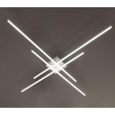 HASHTAG PLAFONIERA MODERNA BIANCA O NERA LED 56W LUCE 3000K DISEGNO A CROCE ORIGINALE Vivida International - Cristalensi Shop On