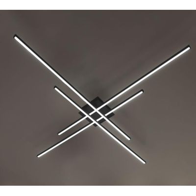 HASHTAG PLAFONIERA MODERNA BIANCA O NERA LED 56W LUCE 3000K DISEGNO A CROCE ORIGINALE Vivida International - Cristalensi Shop On