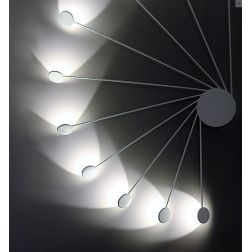 HELIX PLAFONIERA APPLIQUE CON LED 10X2W LUCE 3000K MODERNA BIANCA O NERA Vivida International - Cristalensi Shop Online 2