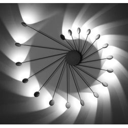 HELIX PLAFONIERA APPLIQUE CON LED 18X2W LUCE 3000K DIMMERABILE MODERNA BIANCA O NERA Vivida International - Cristalensi Shop Onl