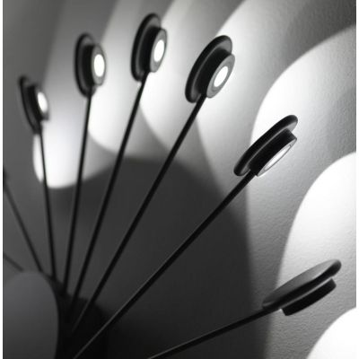HELIX PLAFONIERA APPLIQUE CON LED 18X2W LUCE 3000K DIMMERABILE MODERNA BIANCA O NERA Vivida International - Cristalensi Shop Onl