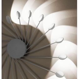 HELIX PLAFONIERA APPLIQUE CON LED 18X2W LUCE 3000K DIMMERABILE MODERNA BIANCA O NERA Vivida International - Cristalensi Shop Onl 2