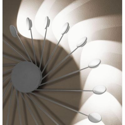 HELIX PLAFONIERA APPLIQUE CON LED 18X2W LUCE 3000K DIMMERABILE MODERNA BIANCA O NERA Vivida International - Cristalensi Shop Onl