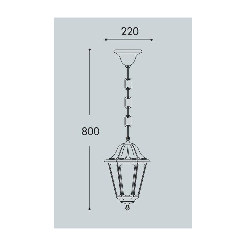 SICHEM ANNA SOSPENSIONE IN RESINA BIANCA O NERA IP55 LANTERNA CLASSICA ECONOMICA DARK LIGHT - Cristalensi Shop Online